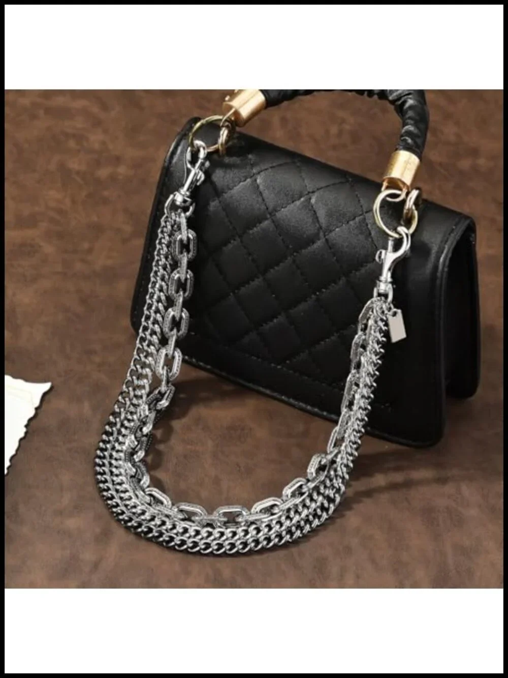 3 in 1 Layered Bag and Purse Charms Chain Strap Top Handle Replacement 20